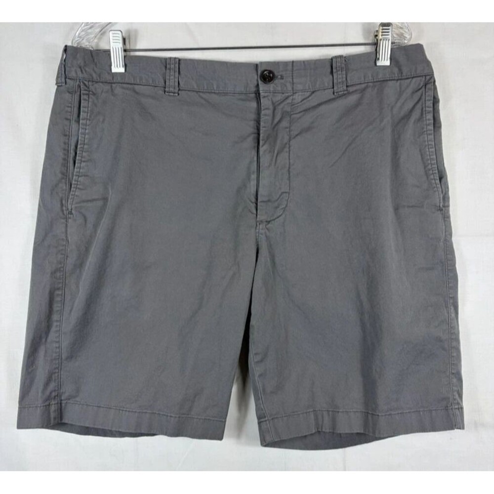 J Crew Chinos Stretch Flat Front 9” Inseam Gray Men’s Size 36